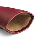Cashmere lined leather gloves ladies, burgundy, open
