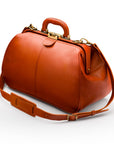 Small Gladstone Bag in Leather, light tan, side