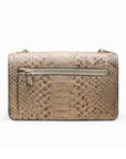 Mini Julia bag, real natural tan python, back