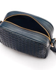 Ivy woven camera bag, navy, interior