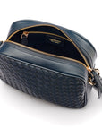 Ivy woven camera bag, navy, interior