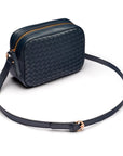 Ivy woven camera bag, navy