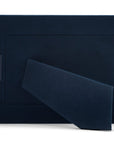Leather photo frame, navy, landscape back