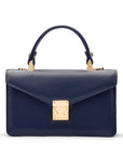 Maya top handle bag, navy, front