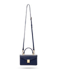 Maya top handle bag, navy, with shoulder strap