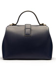 Mini leather Gladstone bag, navy back