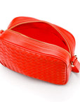 Ivy woven camera bag, orange, interior