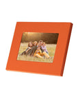 Luxury leather frame, orange, landscape