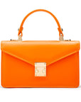 Maya top handle bag, orange, front