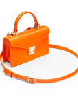 Maya top handle bag, orange, side