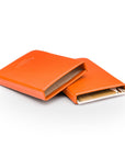 Pull apart business card holder, orange, inside