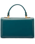 Maya top handle bag, petrol green, back