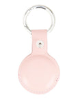Leather air tag holder, pink, back