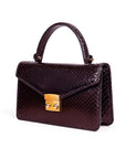Real python Maya bag, deep purple, side