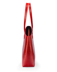 Luxury Leather Tote Bag and Shopper, Red Croc, side