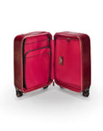 Small leather suitcase, burgundy croc, inside