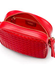 Ivy woven camera bag, red, inside