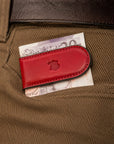 Leather Magnetic Money Clip, red, lifestyle