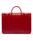 Leather music bag, red, back