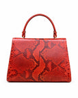 Python snake skin Sabrina bag, red python, back