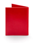 RFID leather passport holder, red, back
