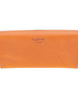 Leather glasses case, tan, back