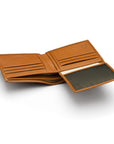 RFID leather wallet with 9 cc, tan, with ID window