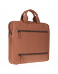 Slim Leather Laptop Bag for 13-inch Laptops, Tan, side