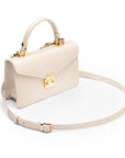 Maya top handle bag, white, side