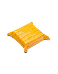 Small Leather Valet Tray - Yellow Croc Effect
