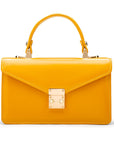 Maya top handle bag, yellow, front