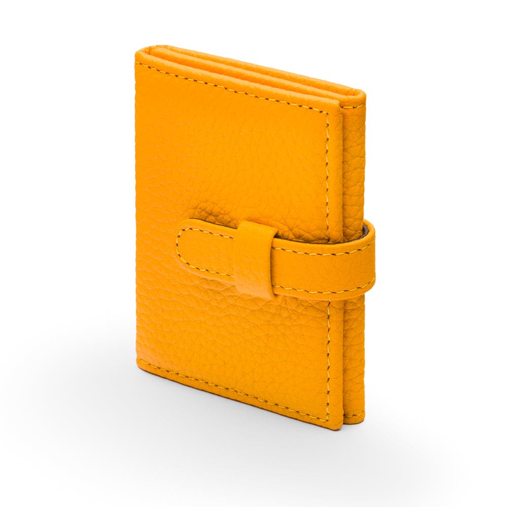 Mini Leather Trifold Photo Frame, Yellow Frames SageBrown