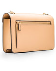 Small leather envelope chain bag, ivory, back view
