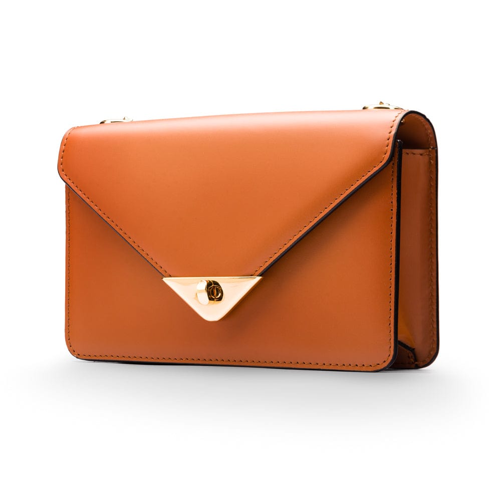 Small Envelope Shoulder Bag, Victoria - Tan