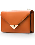 Small envelope shoulder bag, tan, front