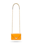 Small envelope bag, yellow, with chain strap