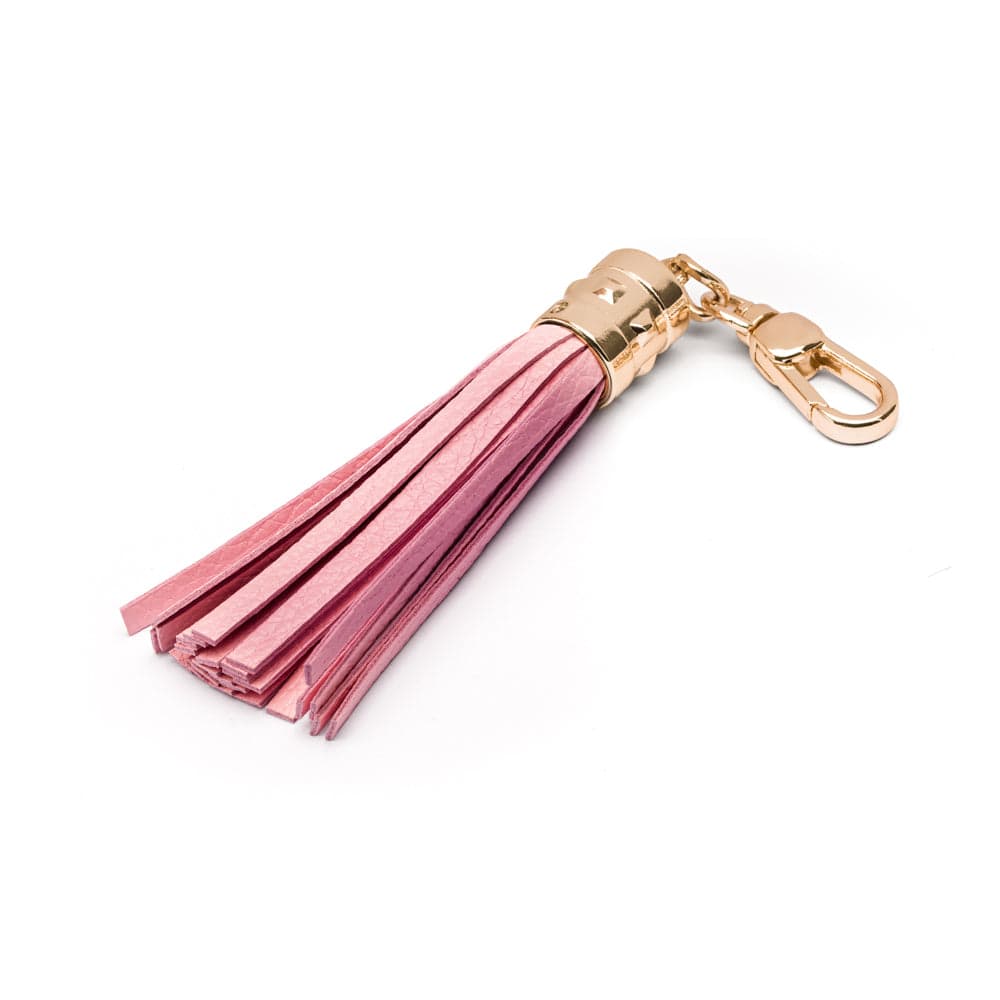 Decorative leather tassel, baby pink