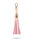 Decorative leather tassel, baby pink