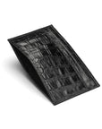 Black Croc Slim Flat Leather Pocket Jotter Card Wallet