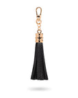 Decorative leather tassel, black 2