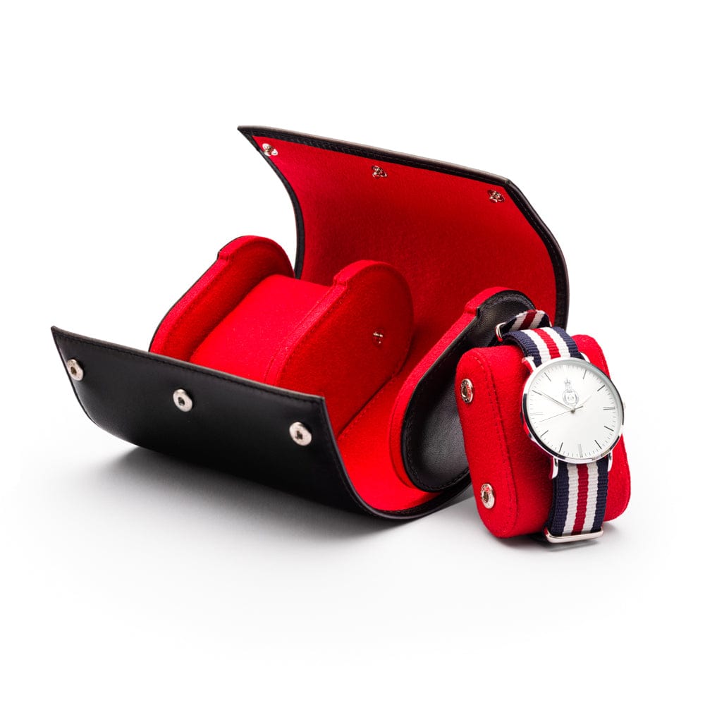 Double watch roll, black, with removeable pads