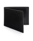 Leather coin wallet, black, front