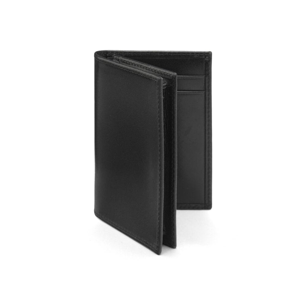 Leather Business Card Holder, Black Card Cases SageBrown