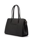 Ladies' leather 15" laptop handbag, black, back