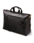Leather holdall, black, side