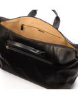 Leather holdall, black, inside