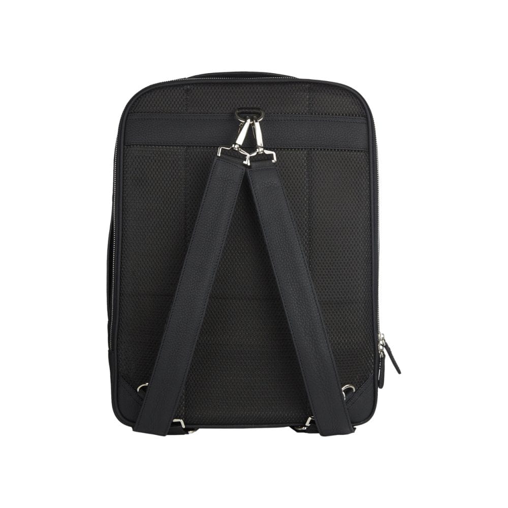 Black Metropolitan Leather 15" Laptop Briefcase And Backpack