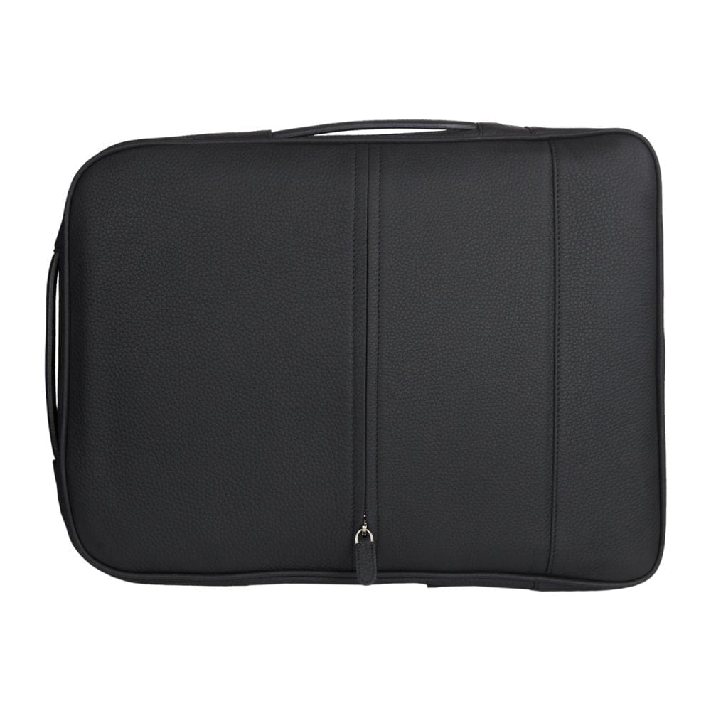 Black Metropolitan Leather 15" Laptop Briefcase And Backpack