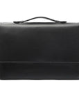 Small leather briefcase, black, front