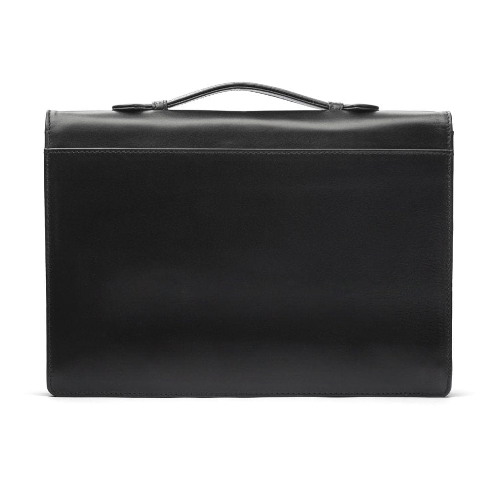 Small leather briefcase, black,, back